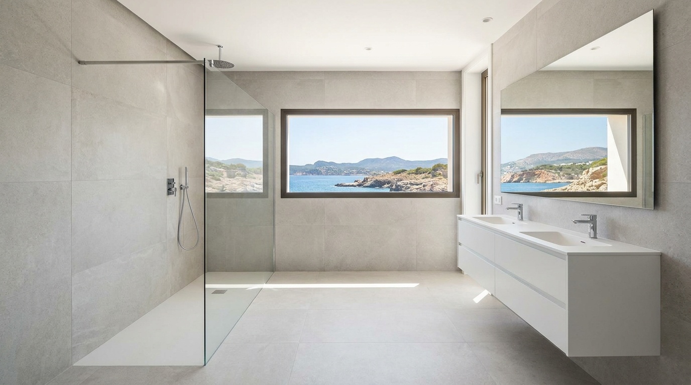 Elegir azulejos baño costa humedad: guía práctica